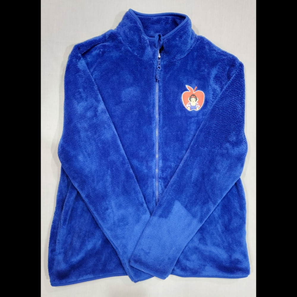 Disney Snow White Blue Fleece Super Soft Zip Up Jacket - Like New